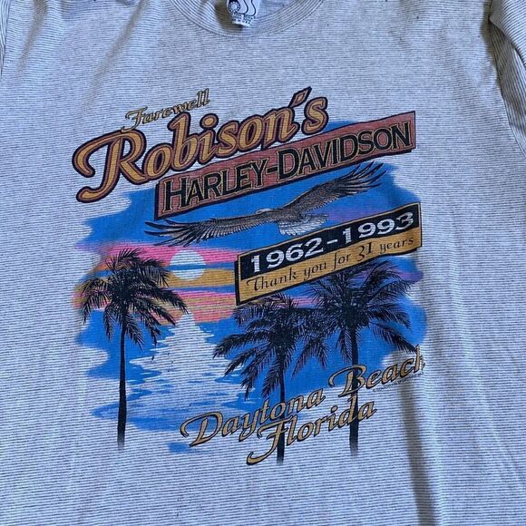 Harley Davidson Robison's Daytona Beach FL T XL ~1993~VINTAGE~Read~SINGLE STITCH - Picture 12 of 13